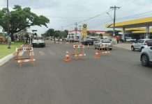 Obras alteram rotina de trânsito na Avenida Gunter Hans em Campo Grande