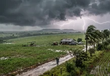 Segunda-feira tem previsão de chuva intensa e rajadas acima de 80 km/h em MS